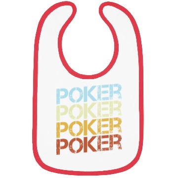 Discover Retro Poker Typography Bibs