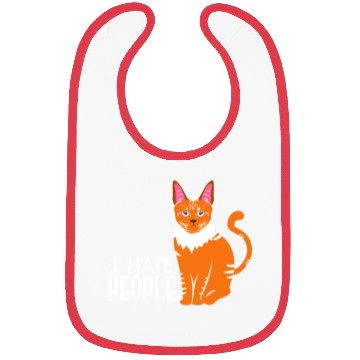 Discover I Hate People Cat Lover Kitten Cats Funny Bibs
