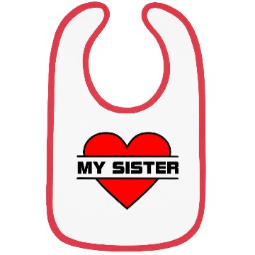 Discover Heart I love my sister for true sisterly love 'Wit Bibs
