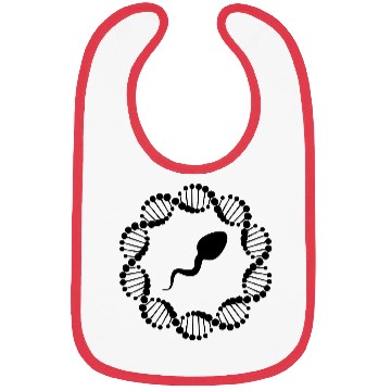 Discover DNA strand in circle with sperm seed Bibs