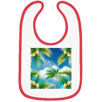 Discover Tropical Whispering Palm Trees Bibs
