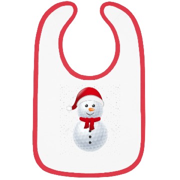 Discover Golf Ball Snowman Santa Bibs