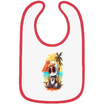 Discover robot on the beach Bibs