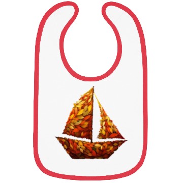 Discover Autumn Sailing amidst Colorful Leaves Bibs