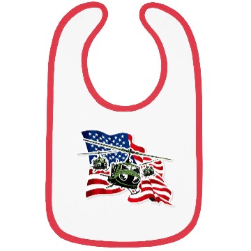 Discover US Army UH 1 With US Flag Bibs