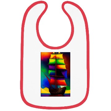 Discover Colorfull Ship Painting Bibs