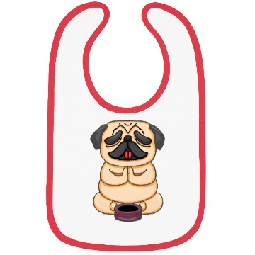 Discover Serene Buddha Pug Minus Circle Bibs
