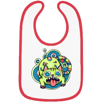Discover Psychedelic Trippy Cat Bibs