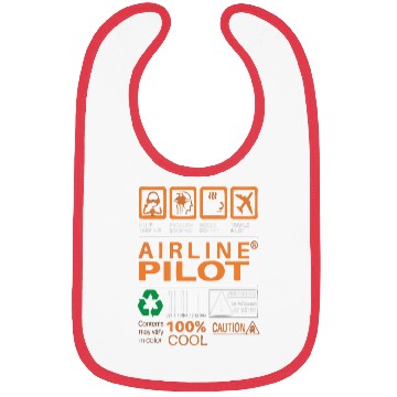 Discover Airline Pilot Label Bibs