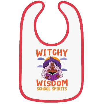 Discover Witchy Wisdom School Spirits Teacher Halloween Bibs