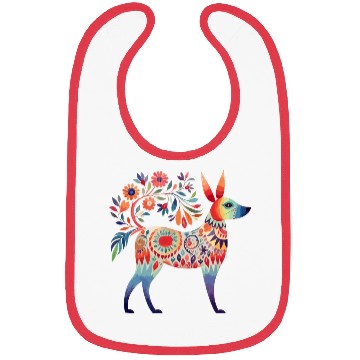 Discover Mexican dog folk art Bibs