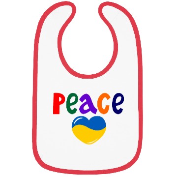 Discover Heart peace ukraine colors Peace Bibs