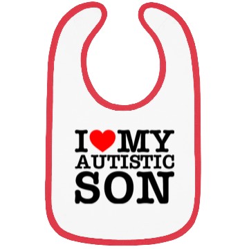Discover I Love My Autistic Son Bibs