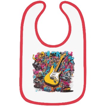 Discover Hip-Hop Guitar Art Bibs