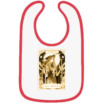 Discover Dark Witch Tarot Card Magic Boho Mystic Celestial Bibs