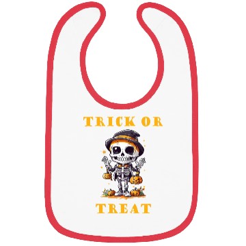 Discover Trick or Treat Cute Skeleton Bibs