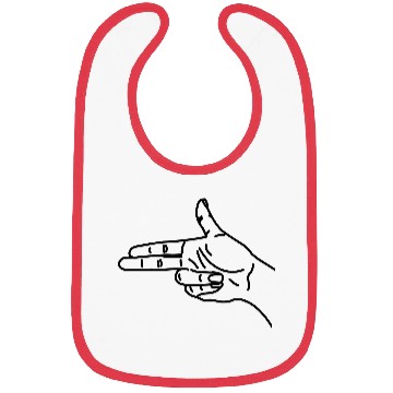 Discover Hand gesture gun bang war Bibs