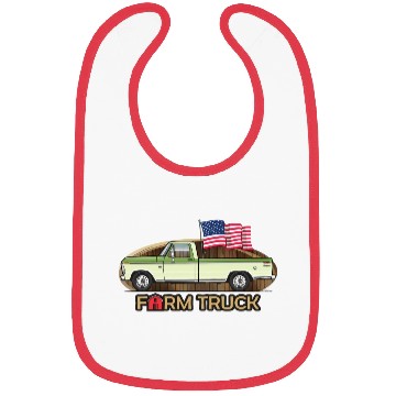 Discover Farm Truck Light Green Bibs