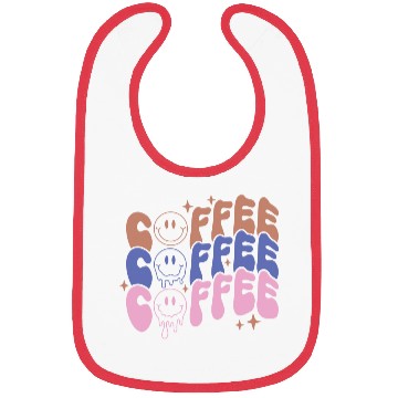 Discover Coffee Melting Face Coffee Lover Typography Bibs