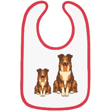Discover Collie Dog Lover Parent Dad Mom and Son Daughter Bibs