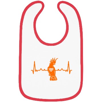 Discover Cockatiel Heart Beat Parakeet Bird lover Bibs