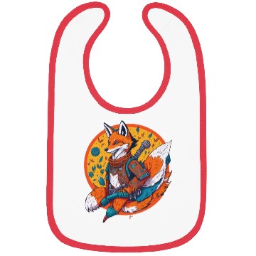 Discover Space Cowboy Fox Bibs
