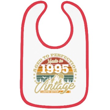 Discover Vintage 1995 Birthday Gift Bibs