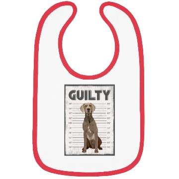 Discover Guilty Weimaraner Mug Shot Bibs