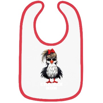 Discover Chicken Mom Farmer Funny Chicken Gift Bibs