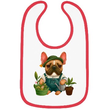 Discover Frenchie The Gardener Drawing Bibs