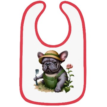 Discover Frenchie in the Flower Garden Bibs