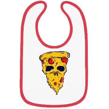 Discover pizza skull Bibs
