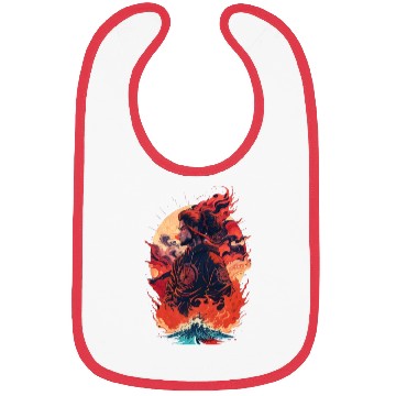 Discover Samurai Boy in Flames Bibs