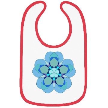 Discover Geometric Blue Snowflake Bibs