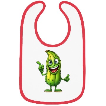 Discover Green Alien Pickle Dude: Cosmic Crunch Bibs