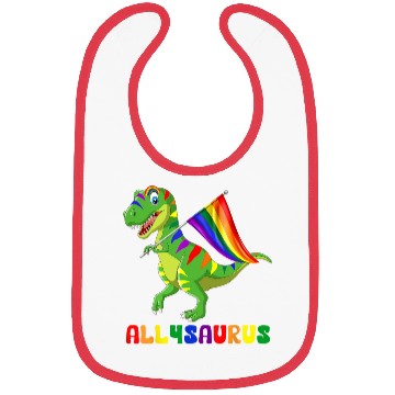 Discover Rainbow Ally Saurus Embracing Diversity Bibs