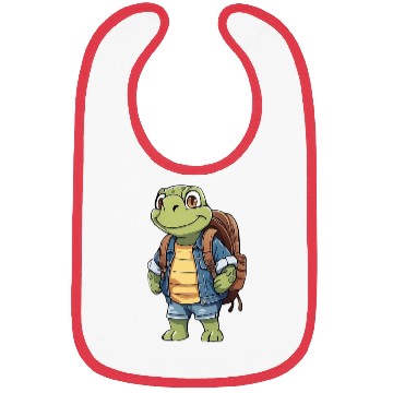 Discover Turtle Wearing Backpack Bibs