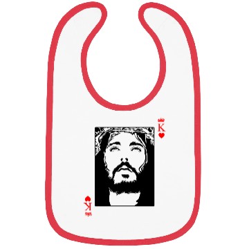 Discover Jesus Is King Jesus King Of Hearts Card Christian Bibs