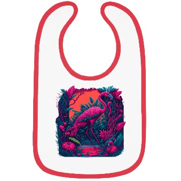 Discover Neon flamingo Bibs