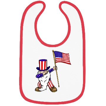 Discover 4th of July Gnome Dab Bibs