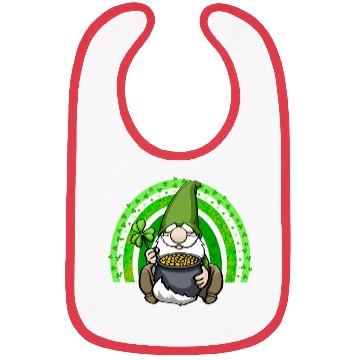 Discover Pot of Gold Gnome Rainbow Bibs