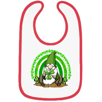 Discover St patrick Gnome Rainbow Bibs