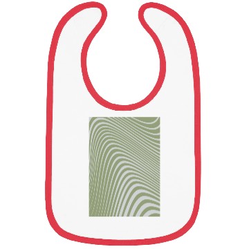 Discover Aesthetic Green - Modern Abstract Wavy Line Bibs