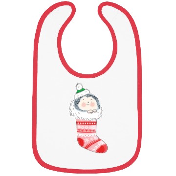 Discover Holly Jolly Hedgehog Bibs