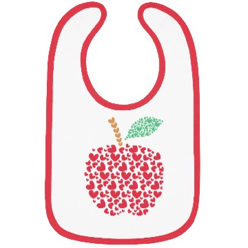 Discover Heart Apple Teacher Valentines Day Gift Bibs