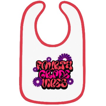 Discover Fourth Grade Vibes for School Guys Neon Colors Flo Bibs