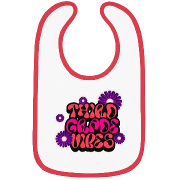 Discover Fourth Grade Vibes for School Guys Neon Colors Bibs