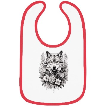 Discover flowered wolf Bibs