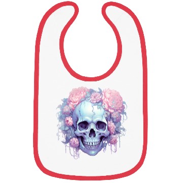 Discover Pastel Goth Floral Skull Bibs