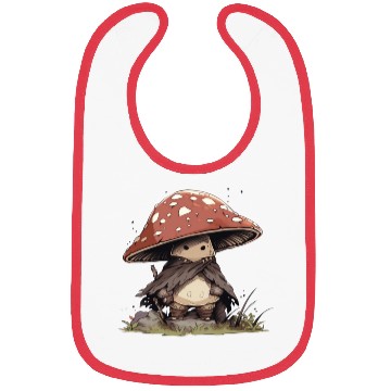 Discover Cute Mushroom Warrior Bibs